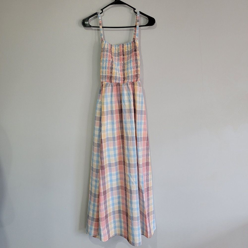 Pastel Plaid Maxi Dress - Picture 5 of 15